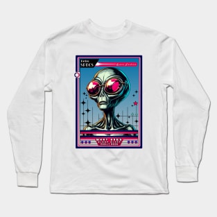 Retro Specs Mag - Space Fashion (What does Bleep Blorp really mean) Long Sleeve T-Shirt